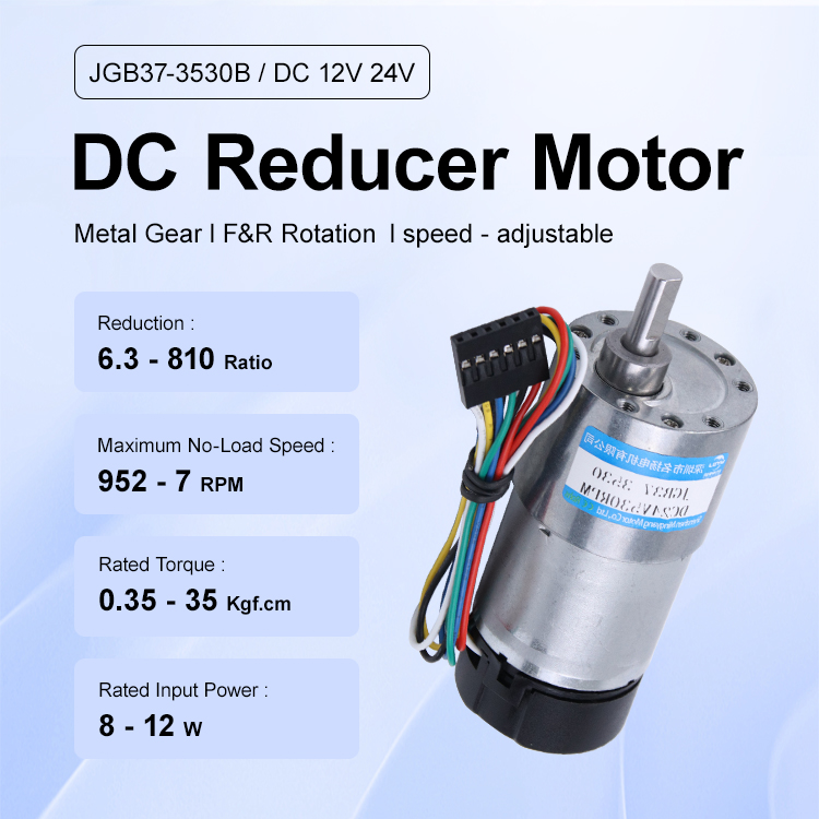 Moteur JGB37-3530 réducteur à courant continu DC 12V