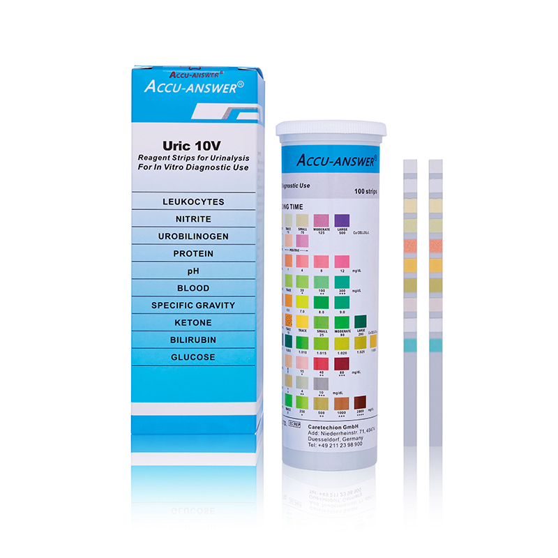 Bandelettes de test d'urine à 10 paramètres, système d'analyse d'urine en papier pour l'analyse des protéines, PH, sucre