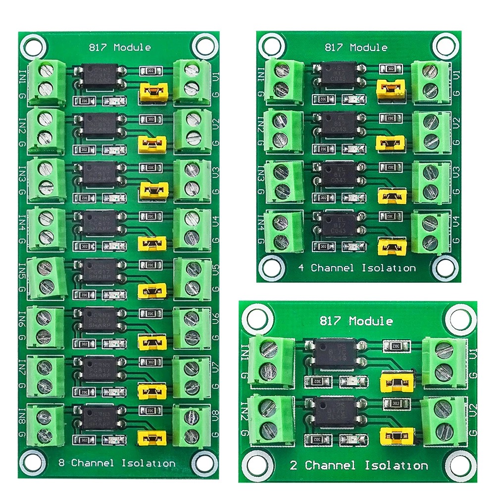 Module optocoupleur PC817 - Carte isolation de tension 2/4/8 canaux adaptateur contrôle tension isolation optoélectronique
