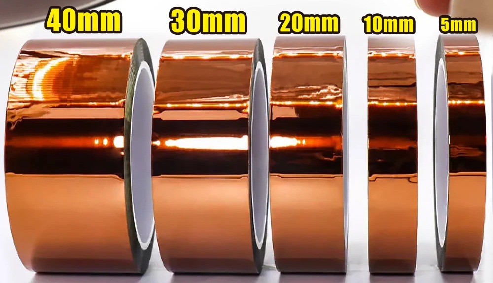 Ruban adhésif polyimide 3M 7413D - Film protecteur thermique anti-statique 33m x 610mm (Ambre)